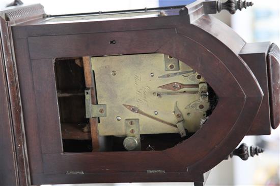 Grant of Fleet Street, London. A Regency mahogany bracket clock, 20.5in., in need of restoration